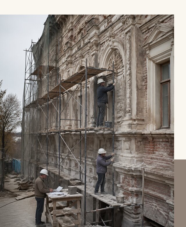 Реставрация объектов культурного наследия под ключ в Люберцах