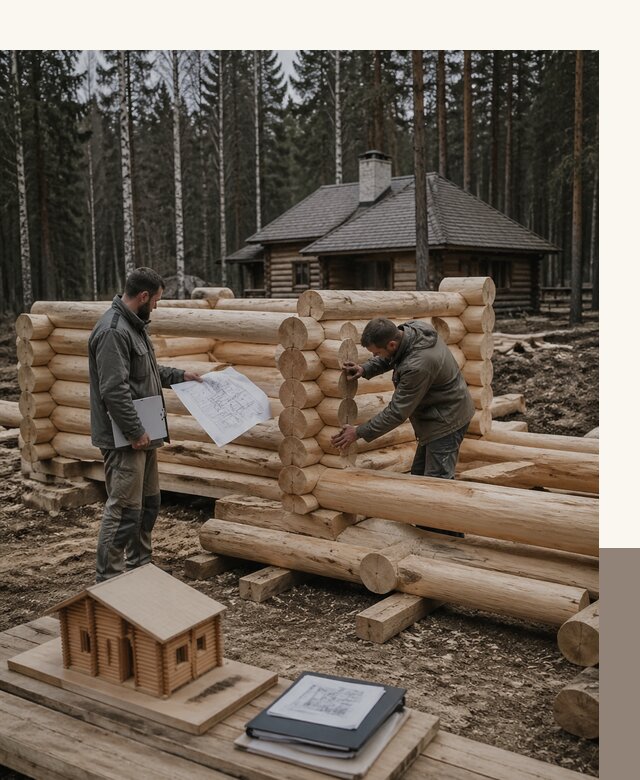 Проектирование и строительство домов из бревна в Люберцах